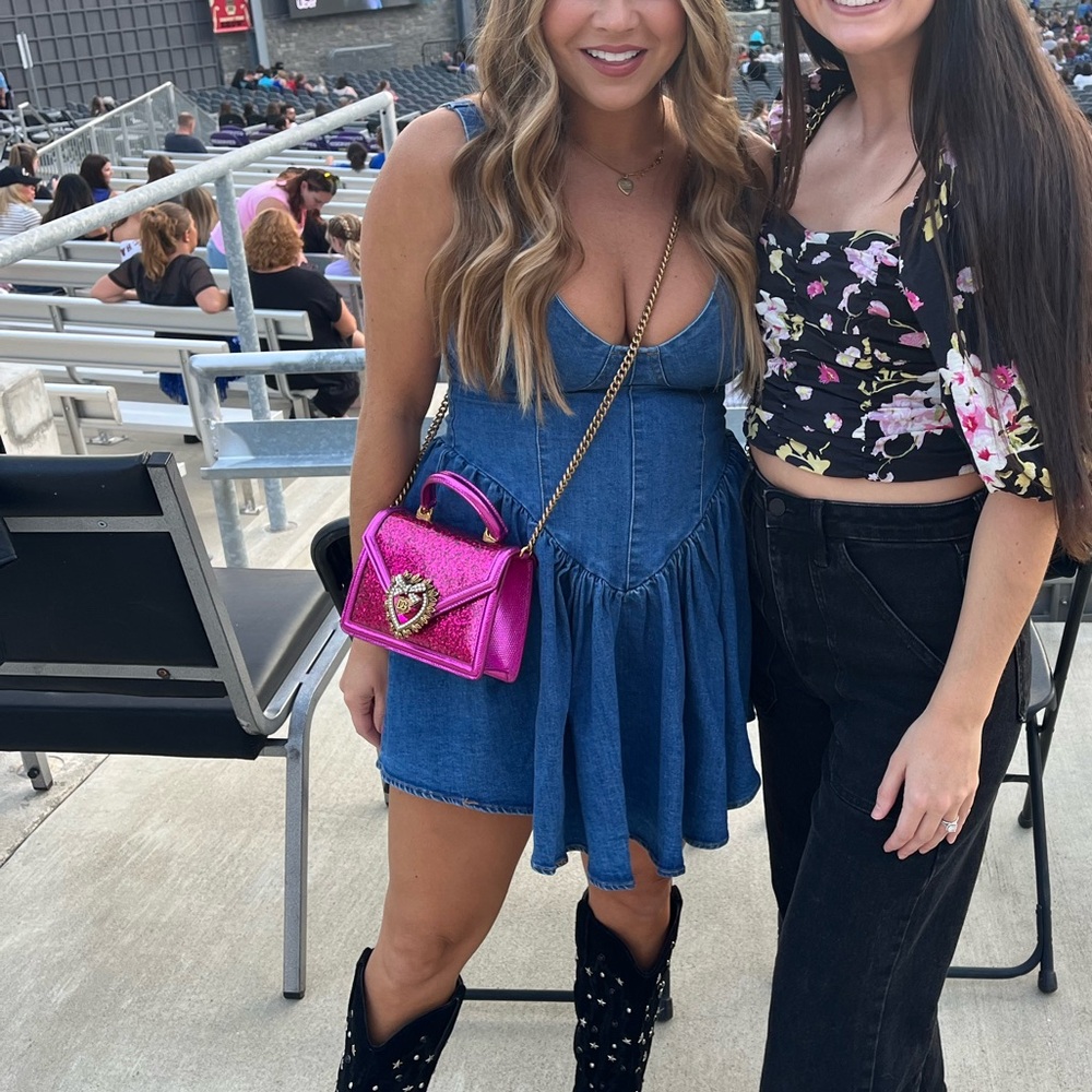 Denim mini dress